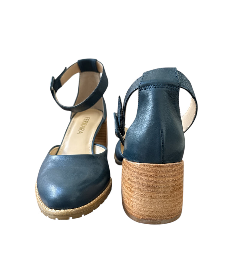 Scarpin de couro marinho 120