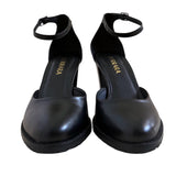 Scarpin de couro preto 020