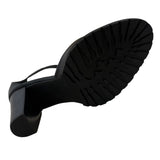 Scarpin de couro preto 020