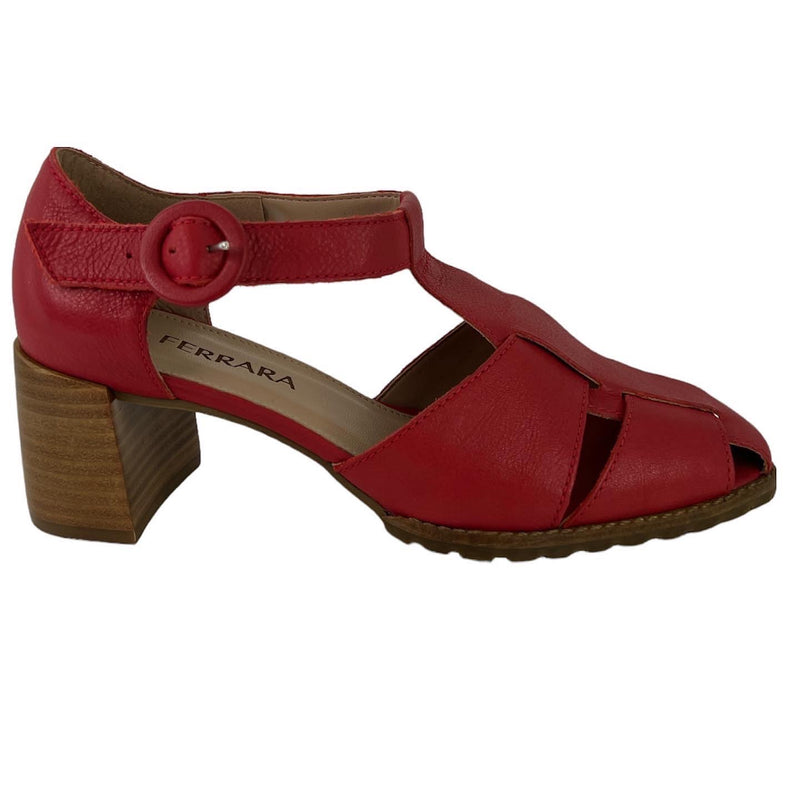 Sapato vermelho couro 336