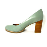 Scarpin Couro Verde malva 003