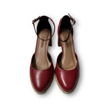 Scarpin de couro vermelho 120