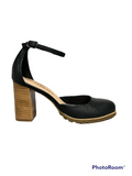 Scarpin couro preto 020