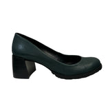 Scarpin de couro verde militar 103