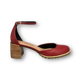 Scarpin de couro vermelho 120